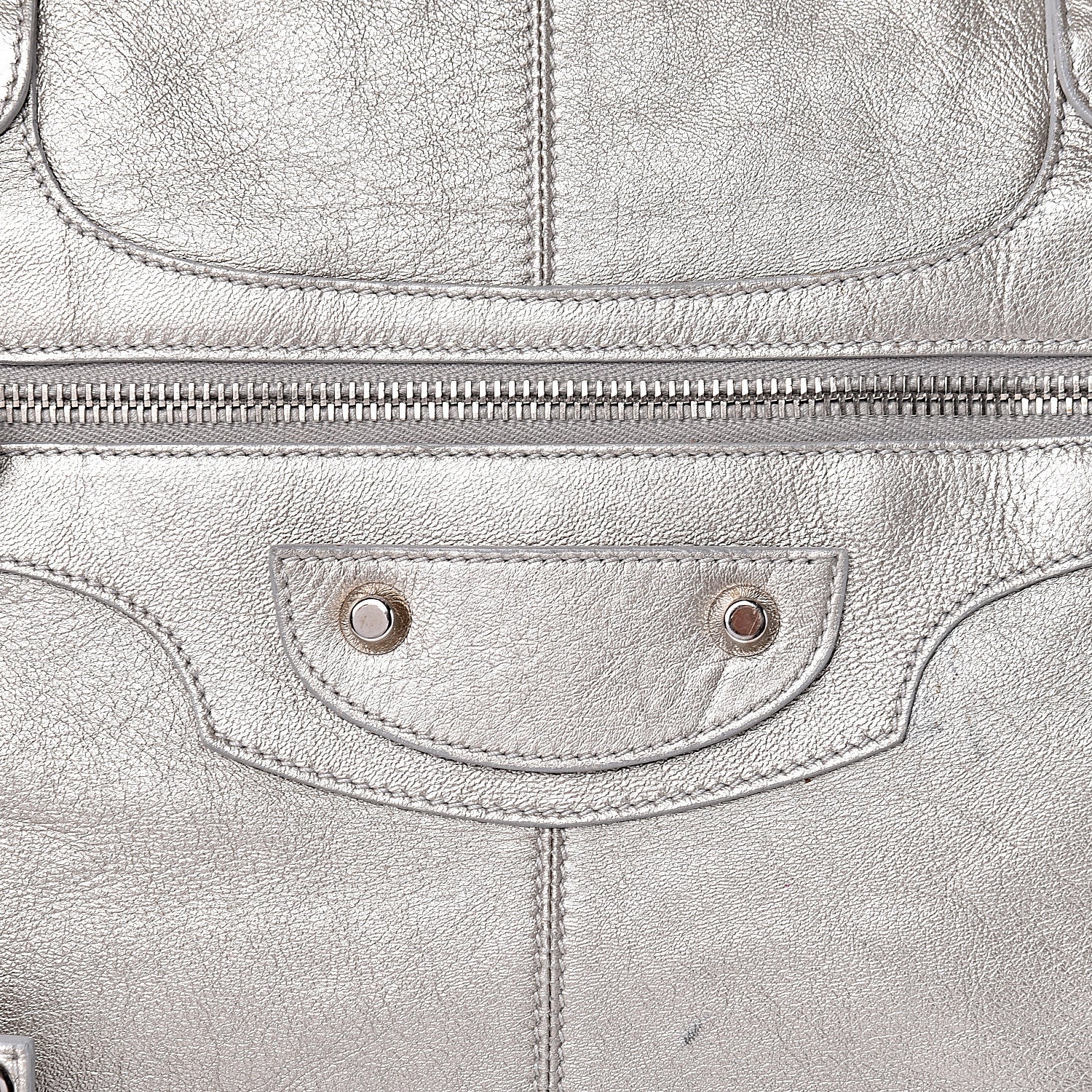 Balenciaga Metallic Agneau Classic Hardware Work Argent 11 of 11