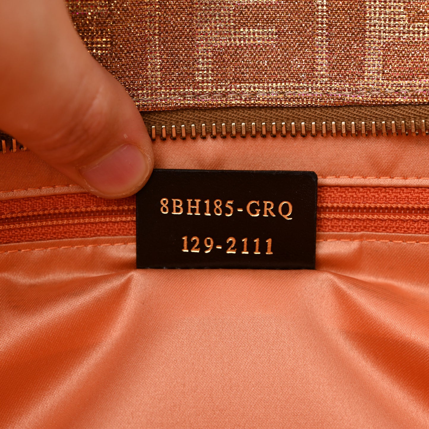 Metallic Lurex Zucca Medium Roll Tote Arancio