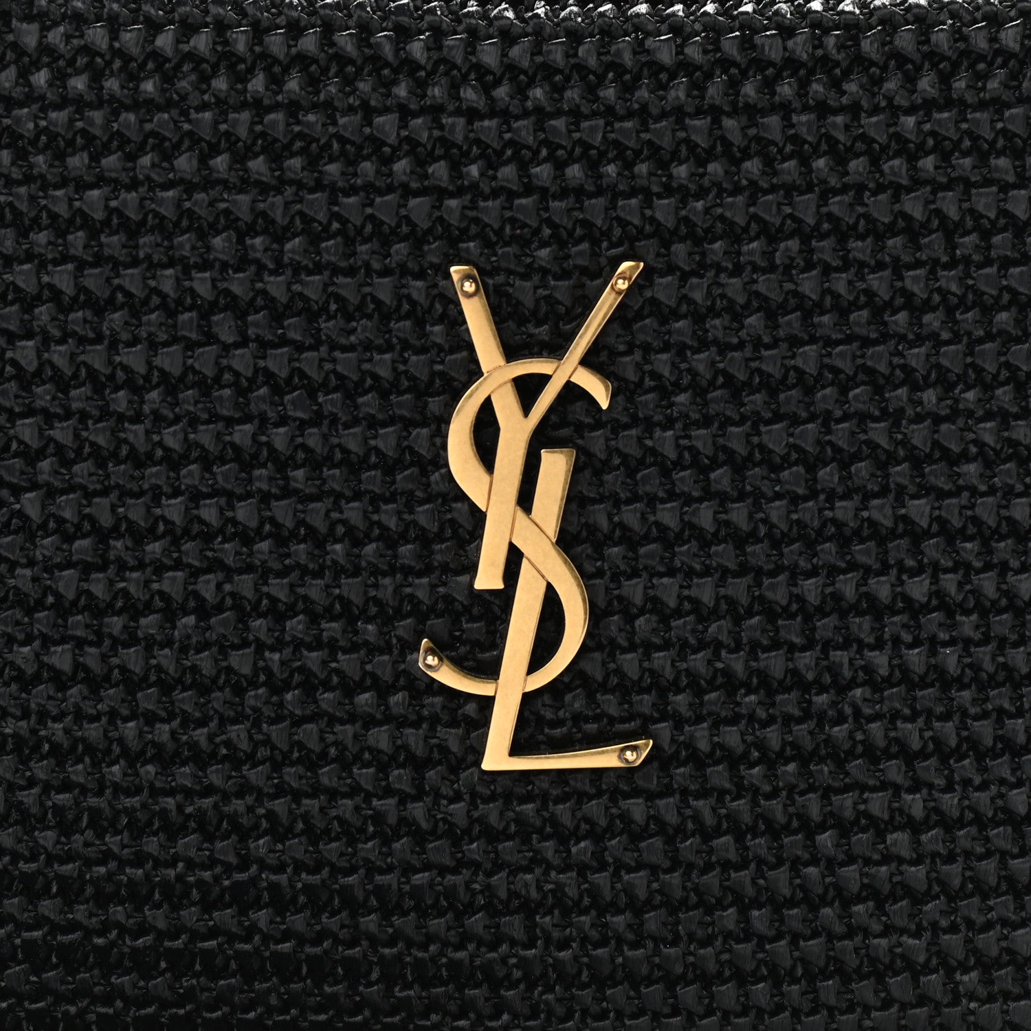 Saint Laurent Raffia Canvas Monogram Lou Camera Bag Black 8 of 10