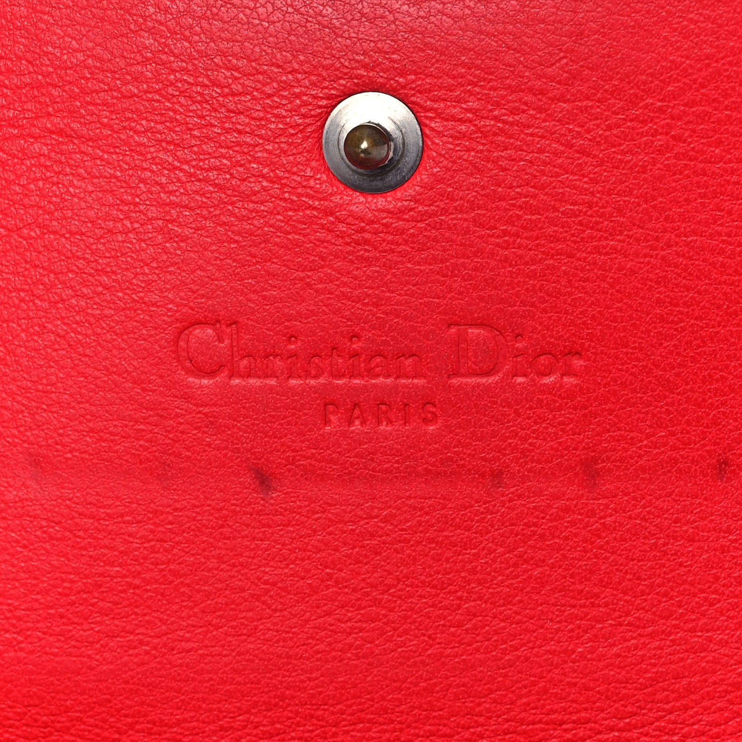 Christian Dior Patent Cannage Rendez-vous Chain Wallet Red 5 of 14