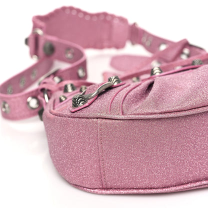 Balenciaga Sparkling Fabric Le Cagole Shoulder Bag XS Sweet Pink 10 of 12