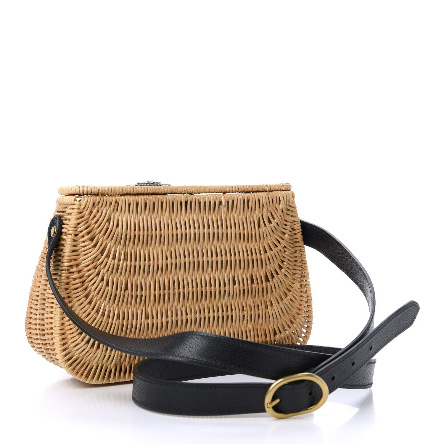 Gucci Wicker Vimni Shoulder Bag Natural 3 of 10