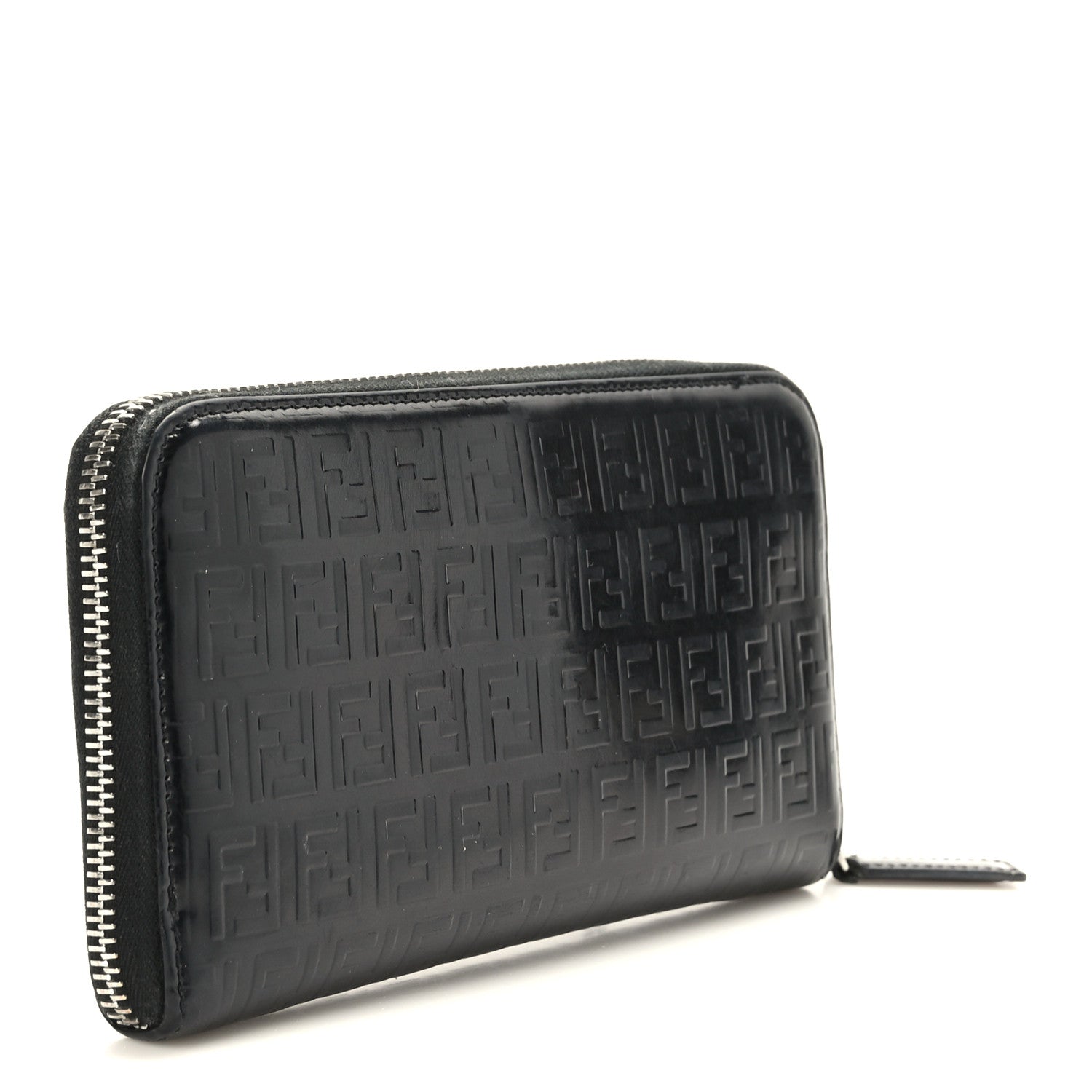 Fendi FF Embossed Zip Around Wallet Black 3 of 8