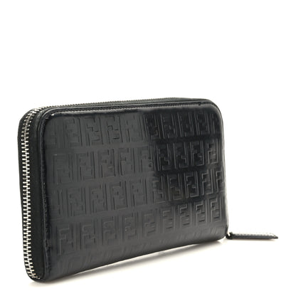 Fendi FF Embossed Zip Around Wallet Black 3 of 8