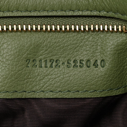 Gucci Roxy Calfskin Web Medium Blondie Top Handle Shoulder Flap Bag Salamander Green 8 of 12