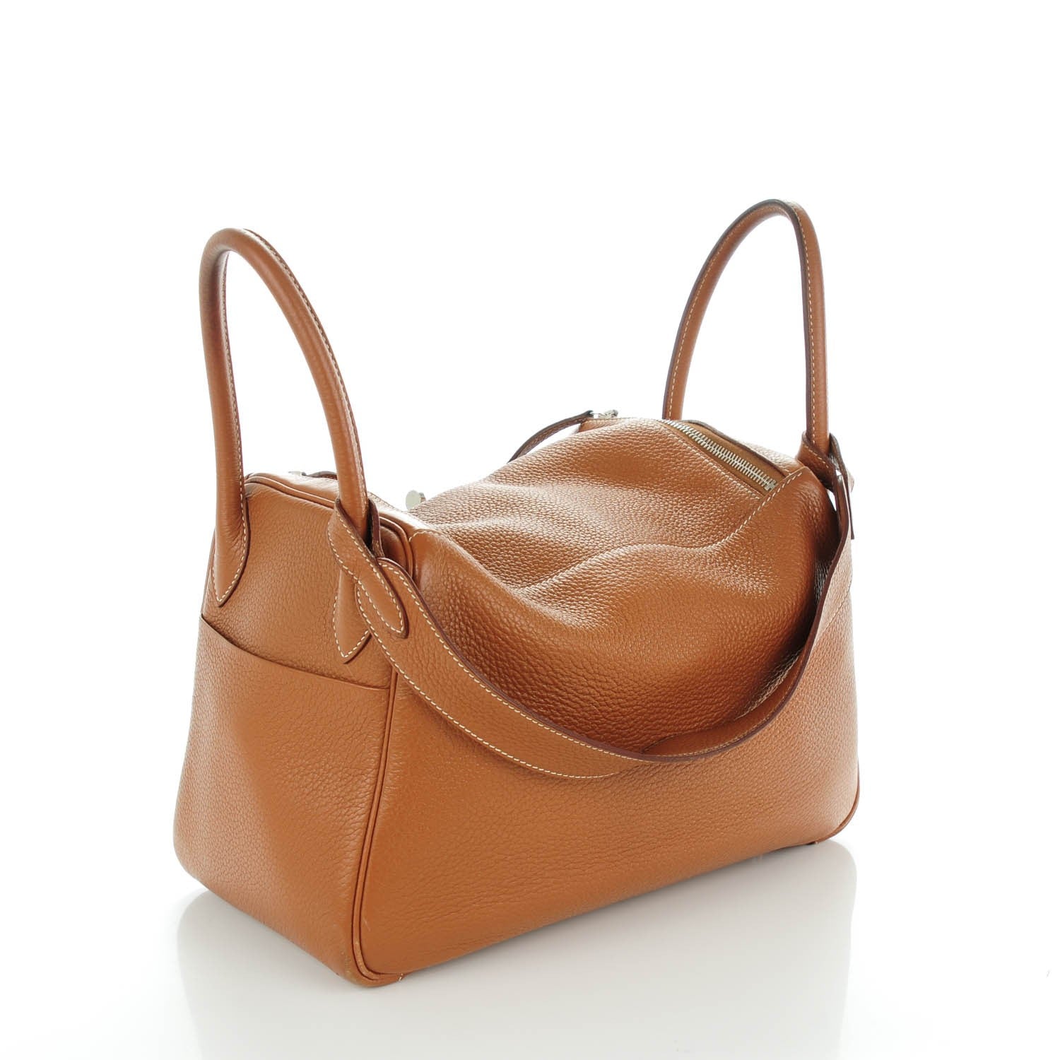 Hermes Taurillon Clemence Lindy 30 Gold 9 of 15
