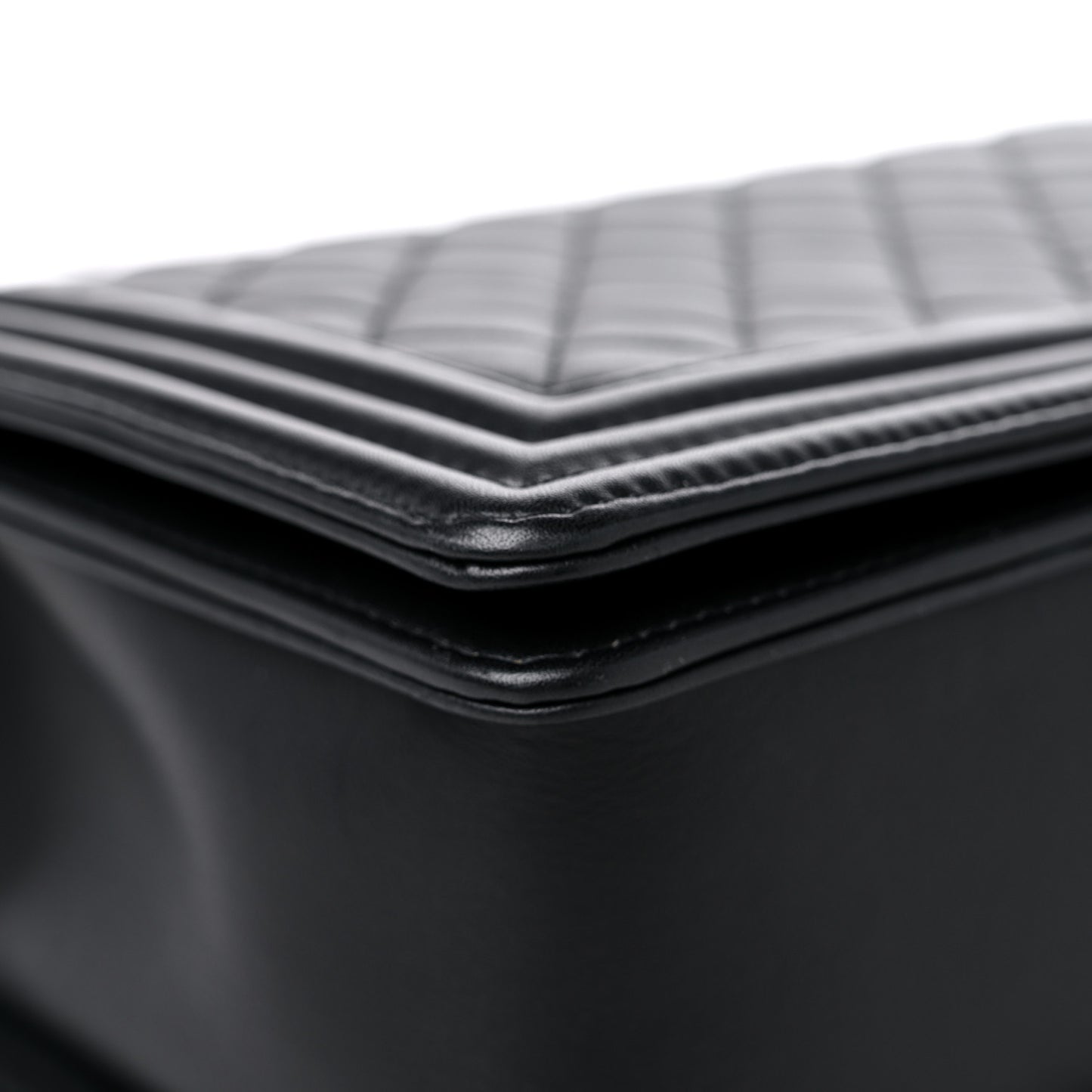 Calfskin Quilted New Medium Boy Flap Black