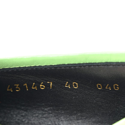 Gucci Tweed Multicolor Malaga Kid Horsebit Womens Jordaan Loafers 40 Green Multicolor 8 of 9