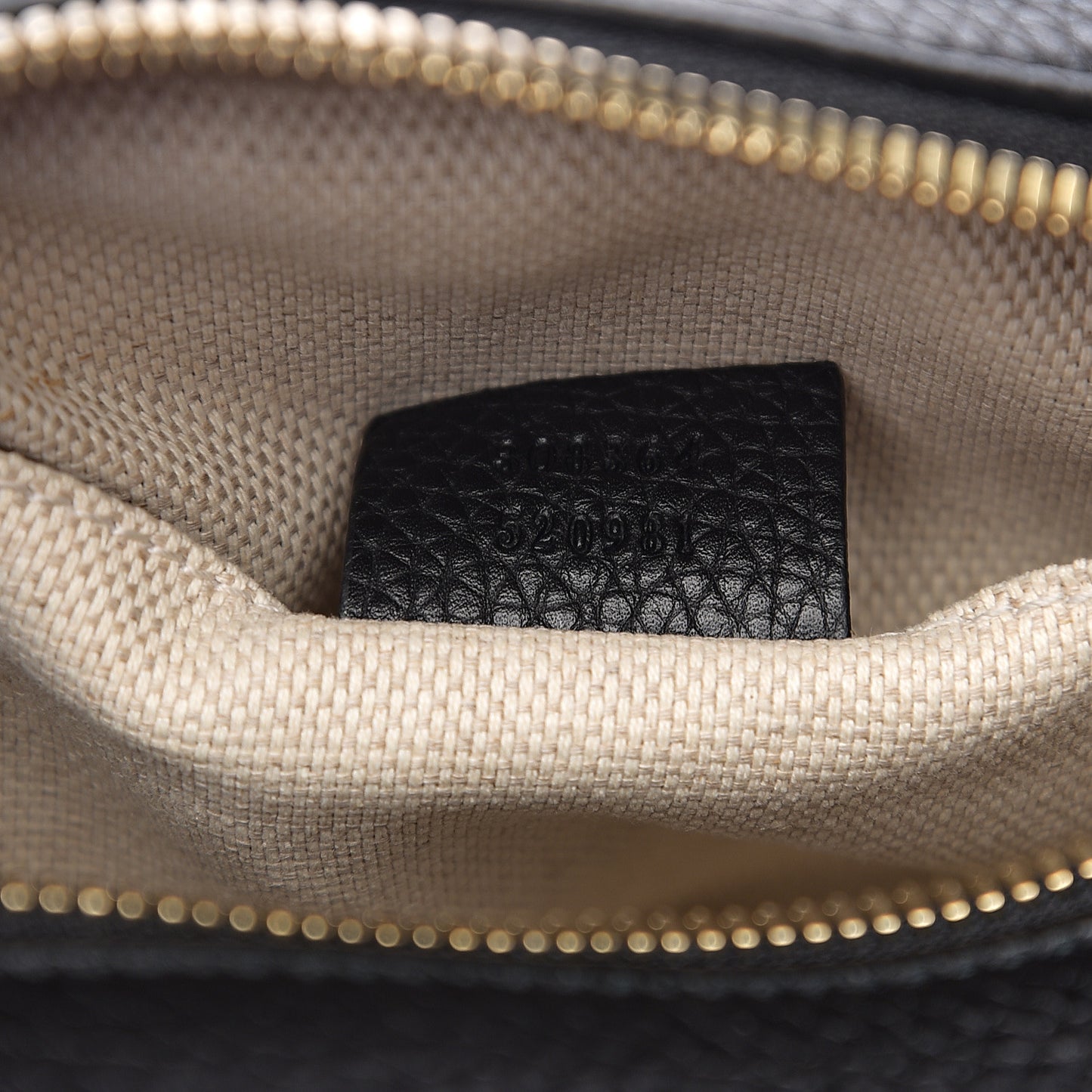 Pebbled Calfskin Small Soho Disco Bag Black