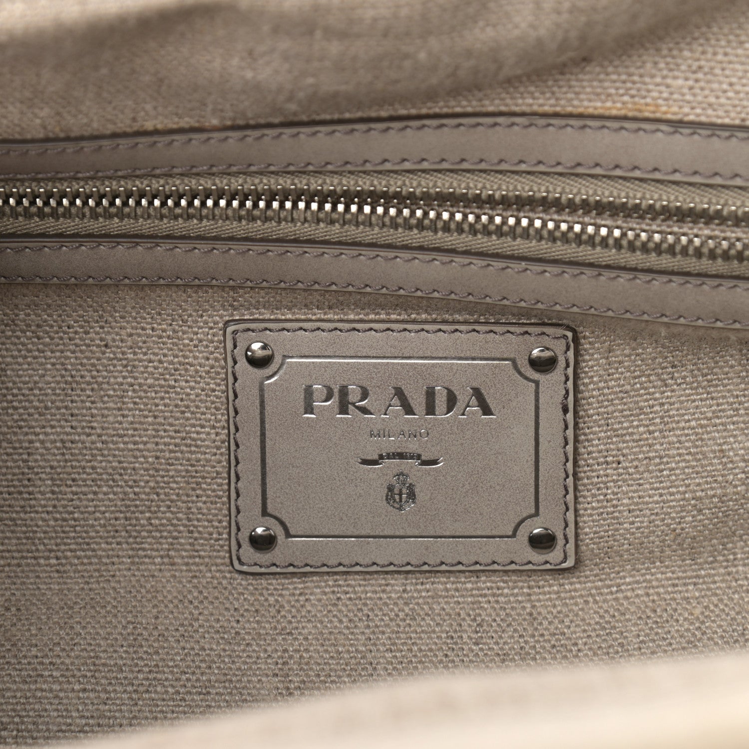Prada Canvas Mistolino Frame Bag Naturale 6 of 22
