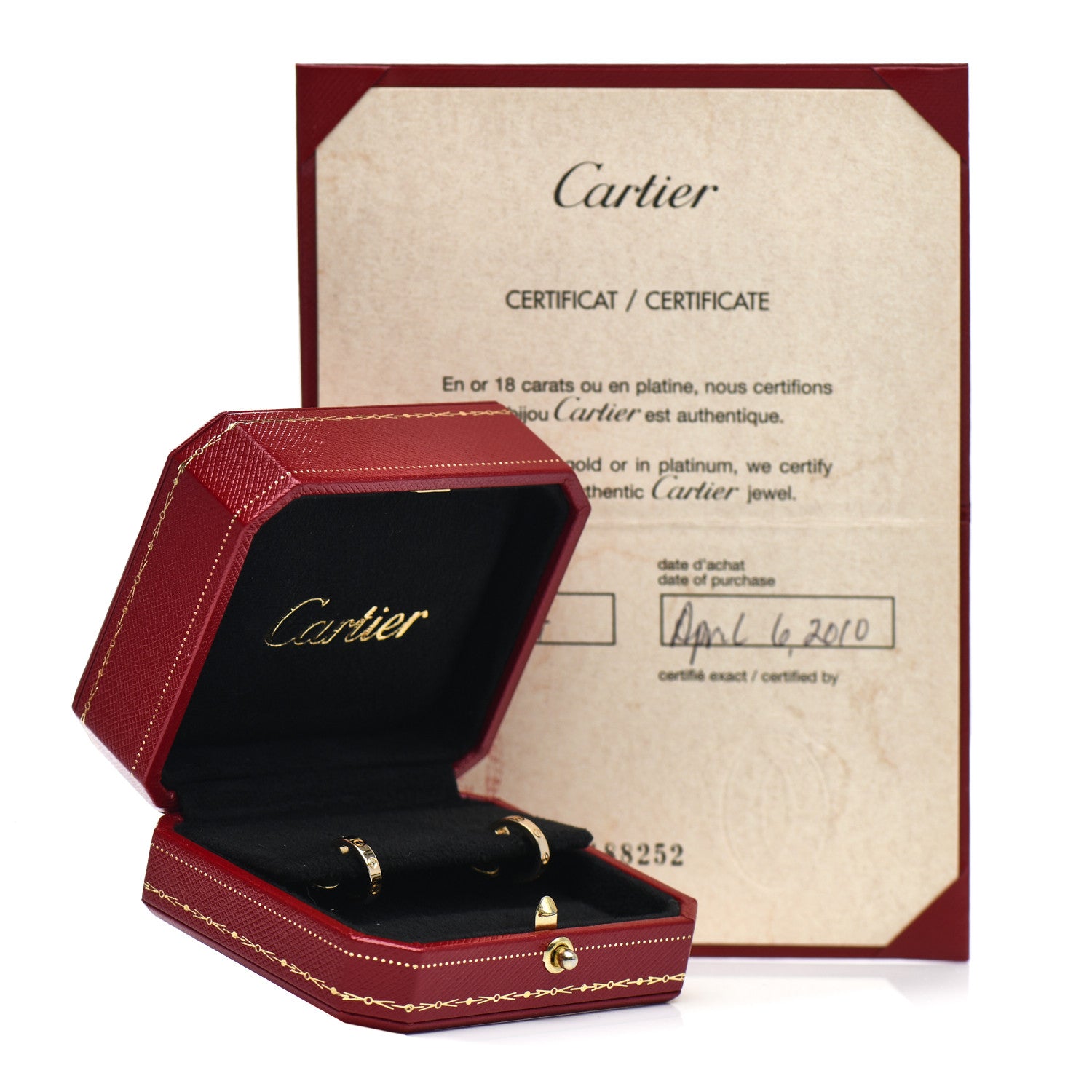 Cartier 18K Yellow Gold Small LOVE Hoop Earrings 5 of 5