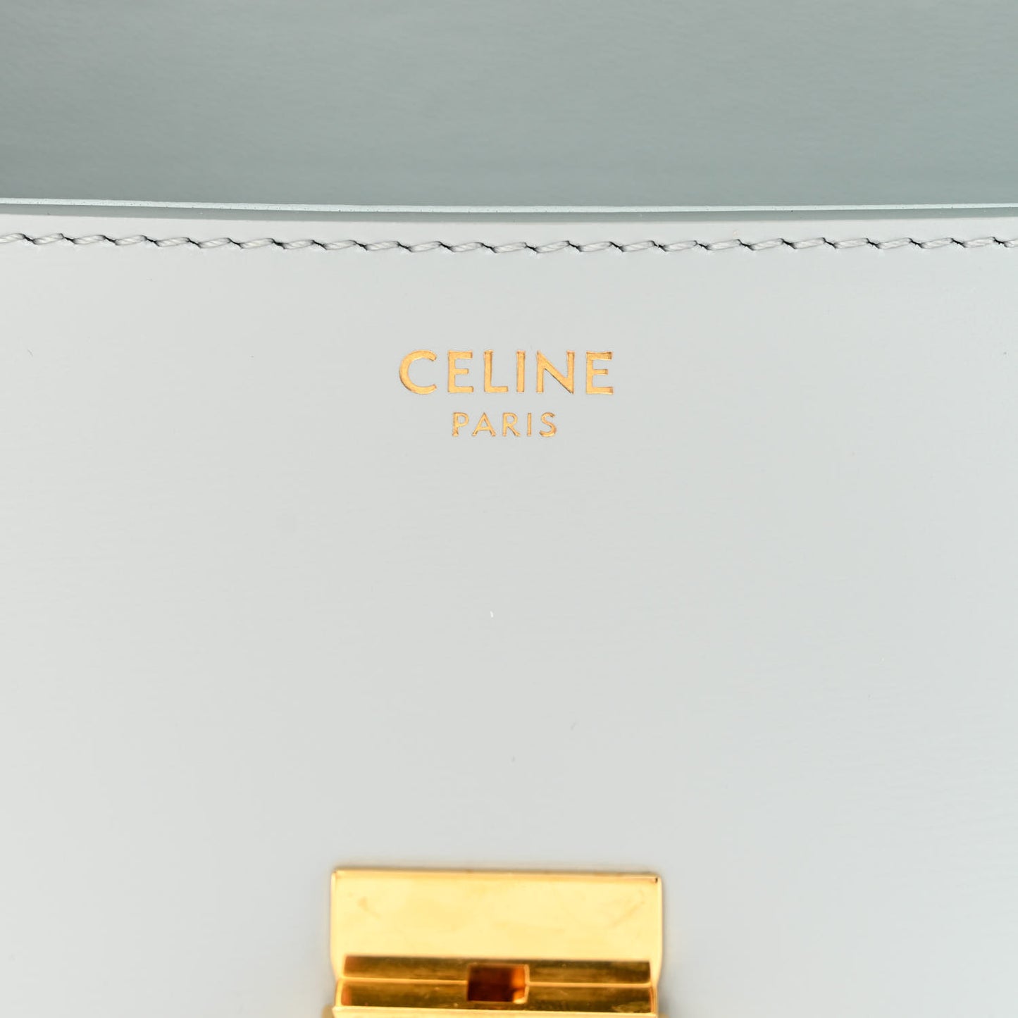 Shiny Calfskin Triomphe Shoulder Bag Soft Blue