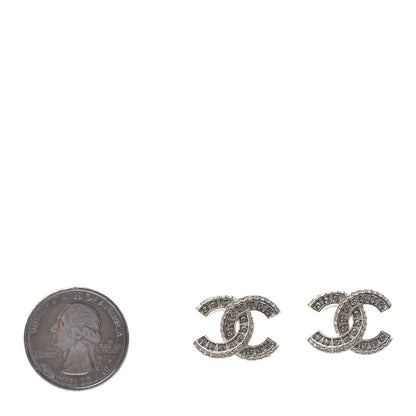 Chanel Crystal Timeless CC Earrings Light Gold 2 of 4