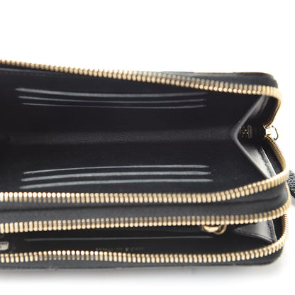Chanel Caviar Quilted Large Gusset Double Zip Around Wallet Black 5 of 9