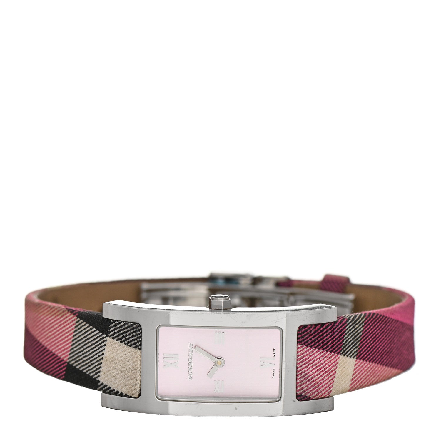 Burberry Stainless Steel Canvas 18mm Heritage Quartz Watch Pink BU1025 2 of 5
