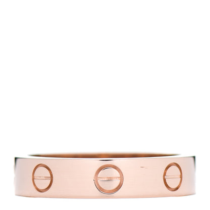 Cartier 18K Pink Gold Diamond 4mm LOVE Wedding Band Ring 50 5.25 3 of 5