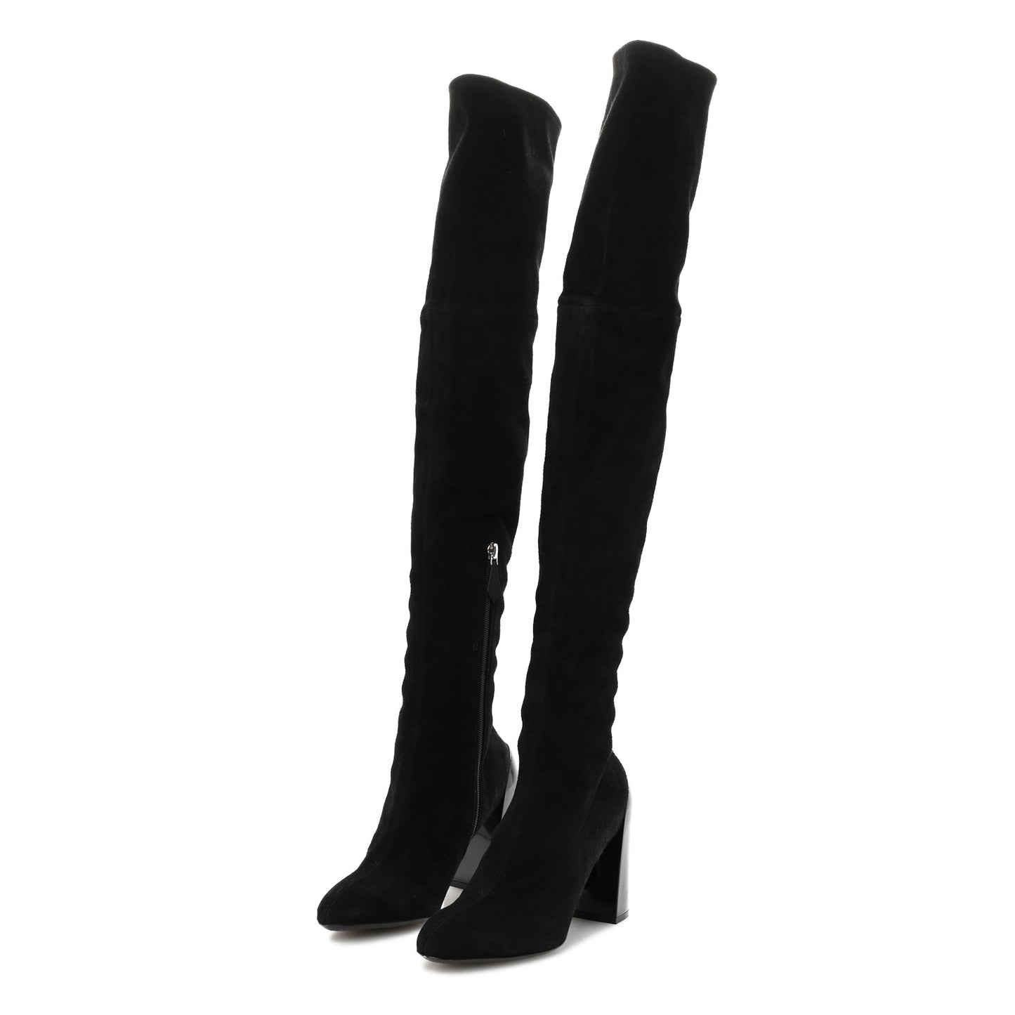 Velvet Goatskin Betty 60 Boots 36.5 Black