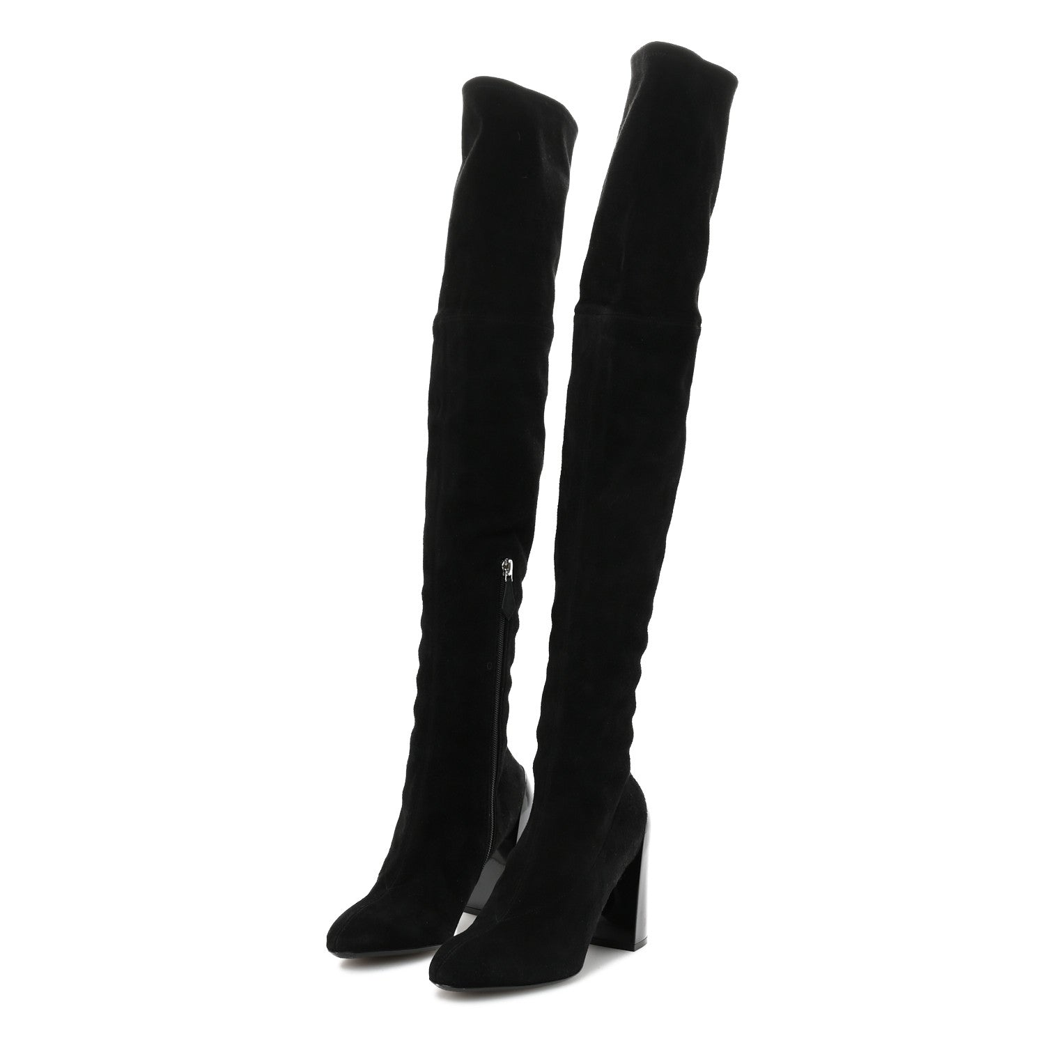 Hermes Velvet Goatskin Betty 60 Boots 36.5 Black 3 of 8