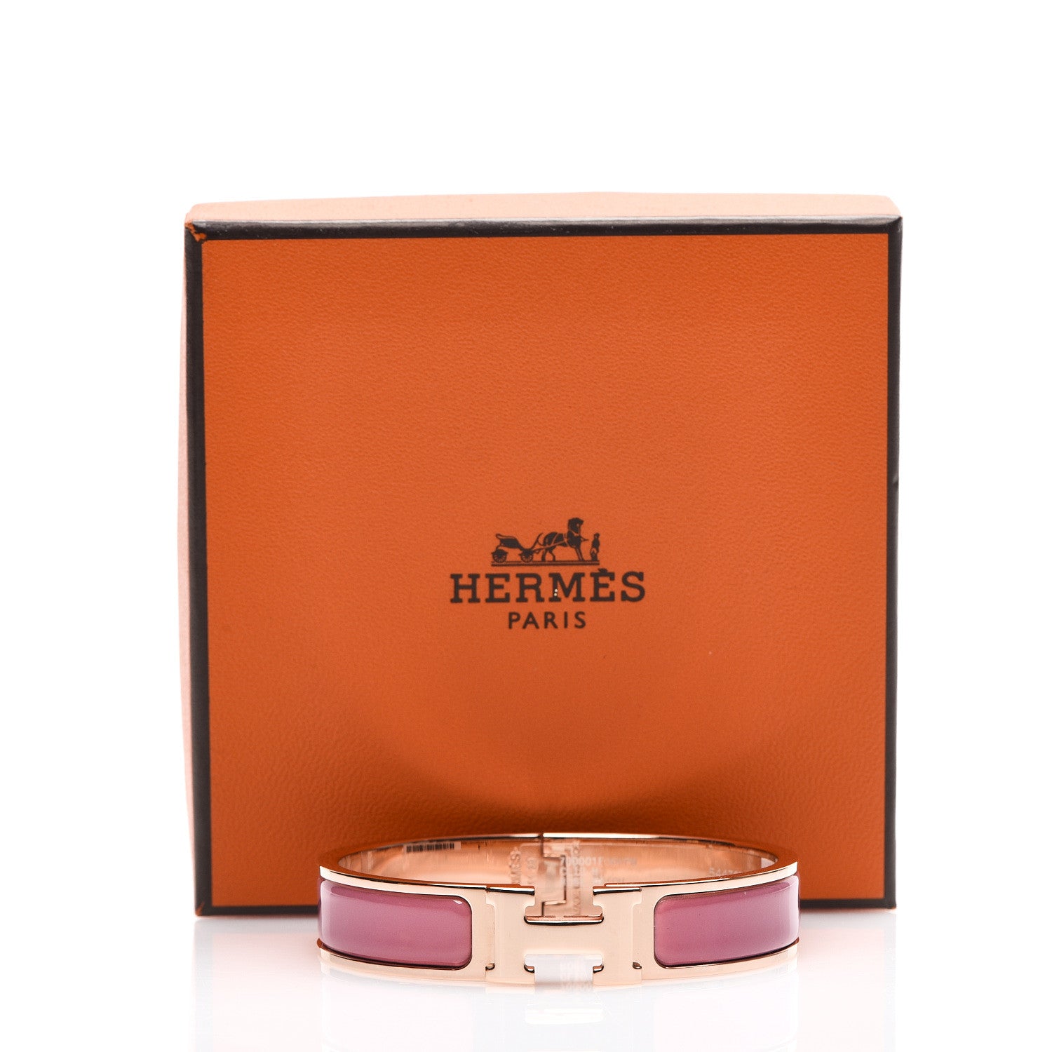 Hermes Enamel Narrow Clic Clac H Bracelet PM Rose Patch 5 of 5
