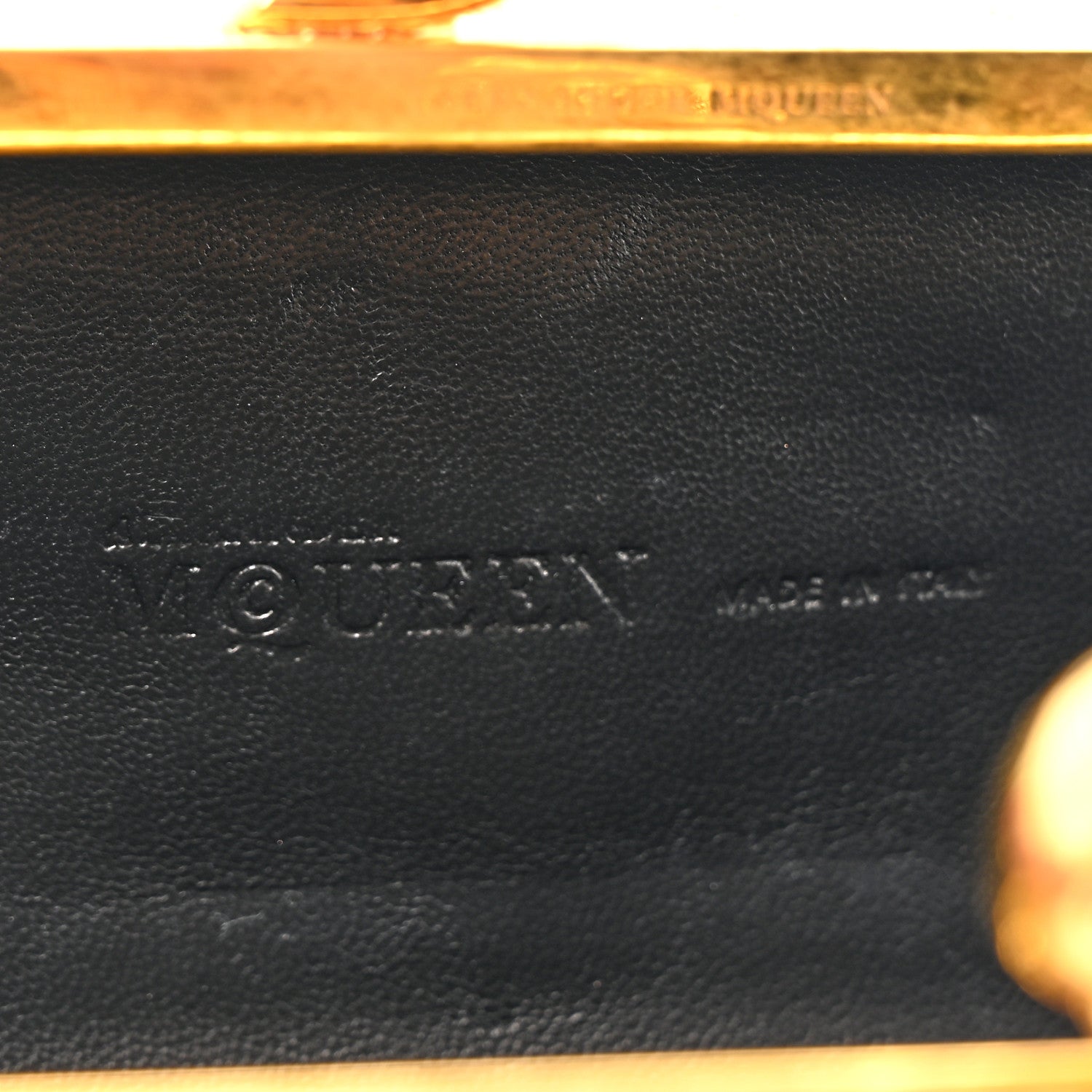 Alexander McQueen Nappa Metallic Twin Skull Box Clutch Gold 6 of 11