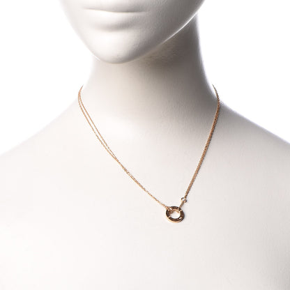 Cartier 18K Pink Gold 2 Diamond LOVE Necklace 2 of 7