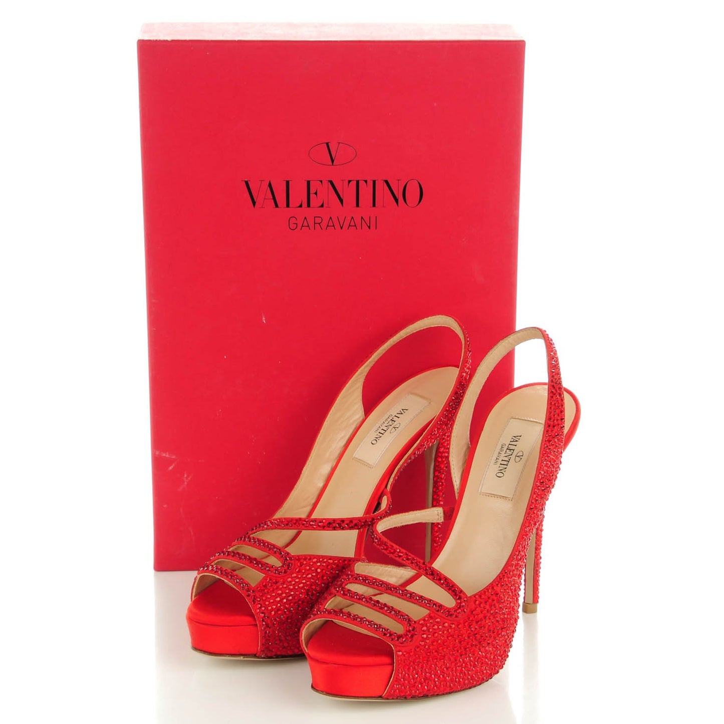 Suede Strass Crystal Peep Toe Half d'Orsay Slingback Platforn Sandals 36 Red