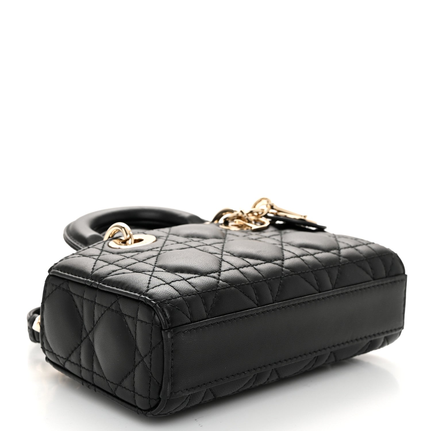 Christian Dior Lambskin Cannage Micro Lady D-Joy Black 1540061