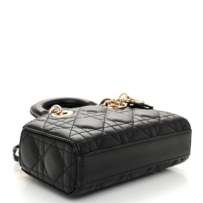 Christian Dior Lambskin Cannage Micro Lady D-Joy Black 4 of 10