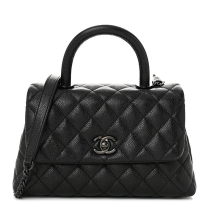 Chanel Caviar Quilted Mini Coco Handle Flap So Black 1 of 10
