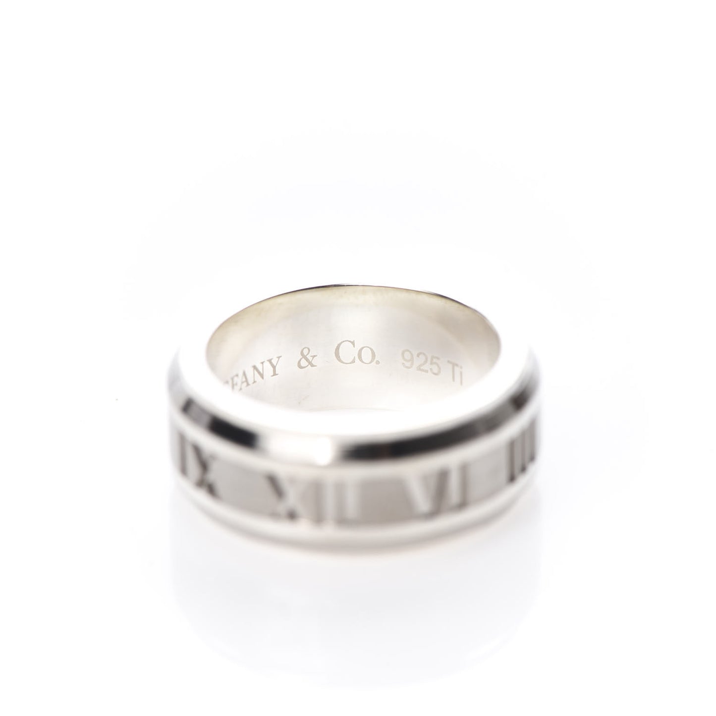 Sterling Silver Titanium Atlas Band Ring 53 6.25