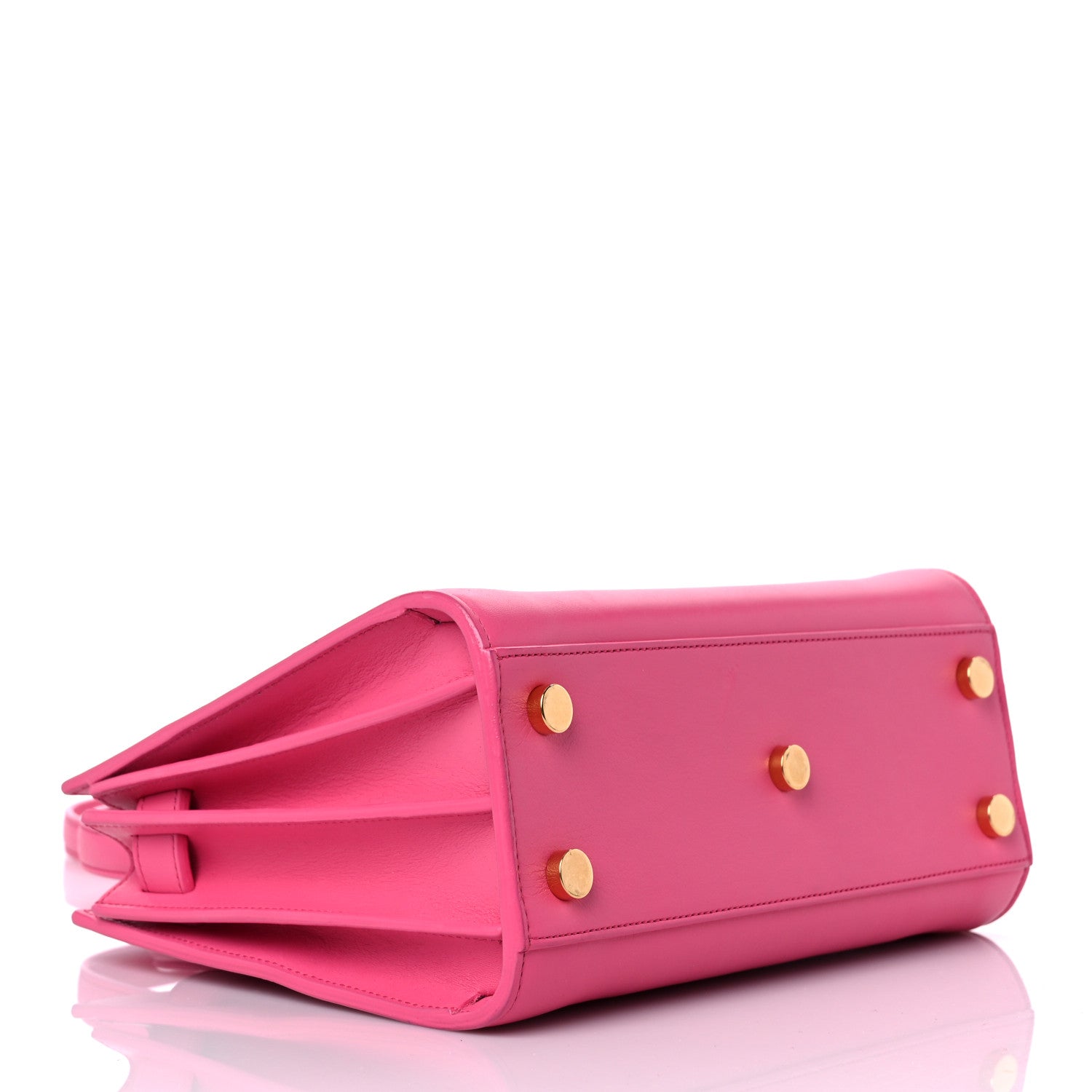 Saint Laurent Calfskin Nano Sac De Jour Lipstick Fuchsia 3 of 15
