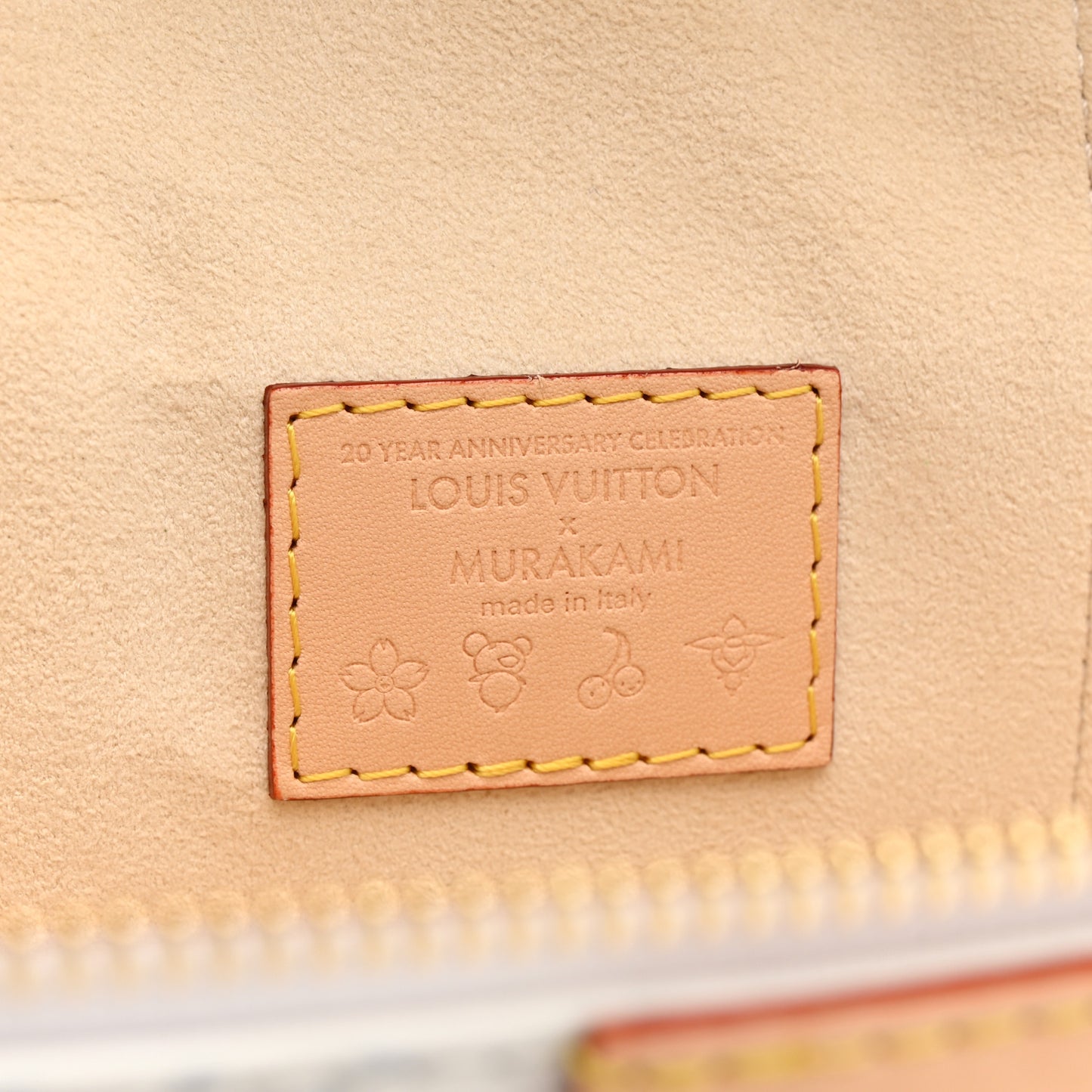 LV x TM Monogram Multicolor Vanity Chain Pouch White