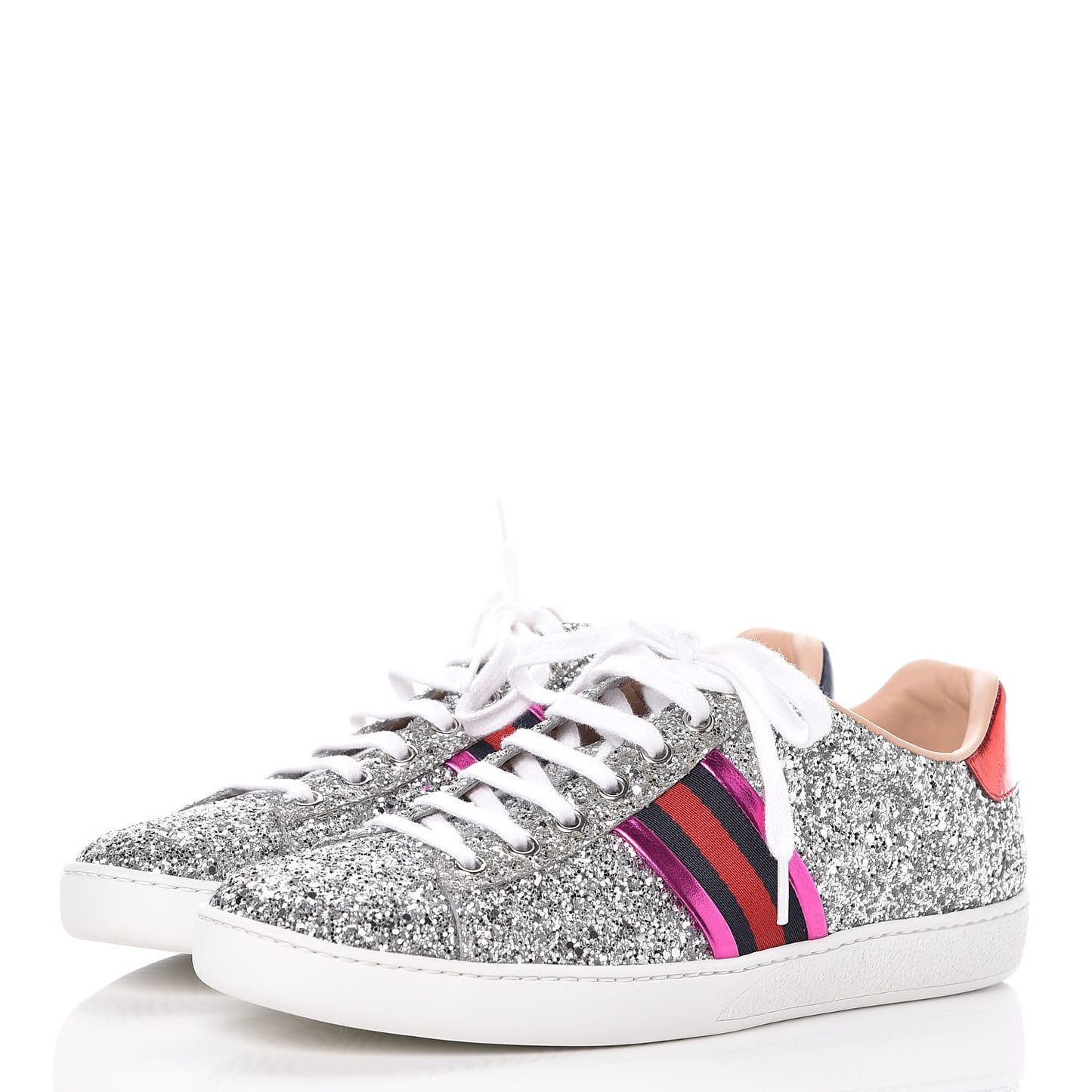 Glitter Web Ace Sneakers 38.5 Silver