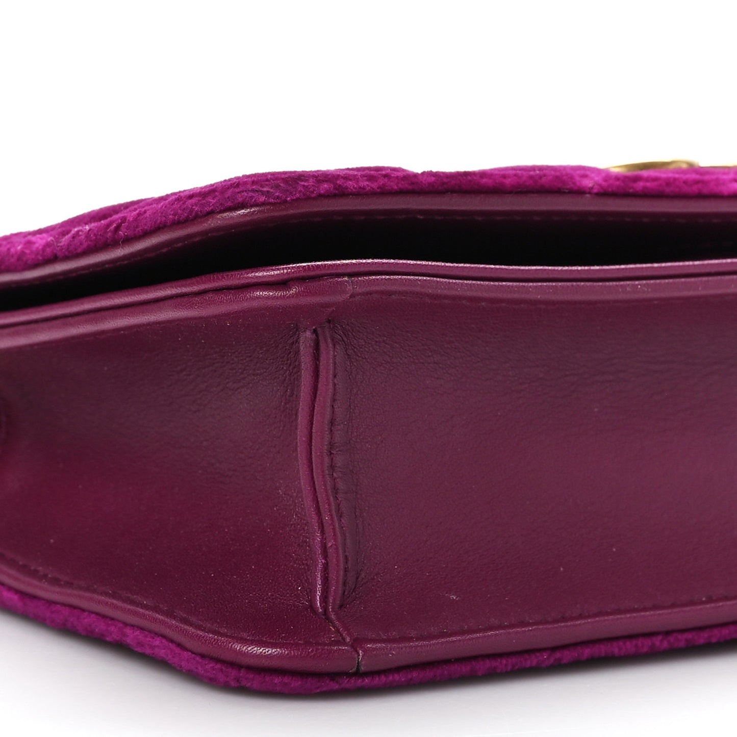 Velvet Matelasse GG Marmont Mini Bag Fuchsia Violet Cyclamen