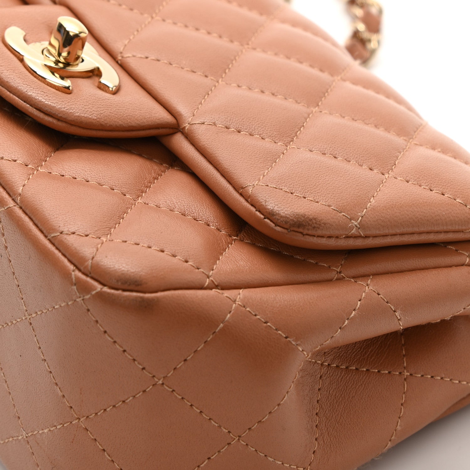 Chanel Lambskin Quilted Mini Square Flap Brown 10 of 12