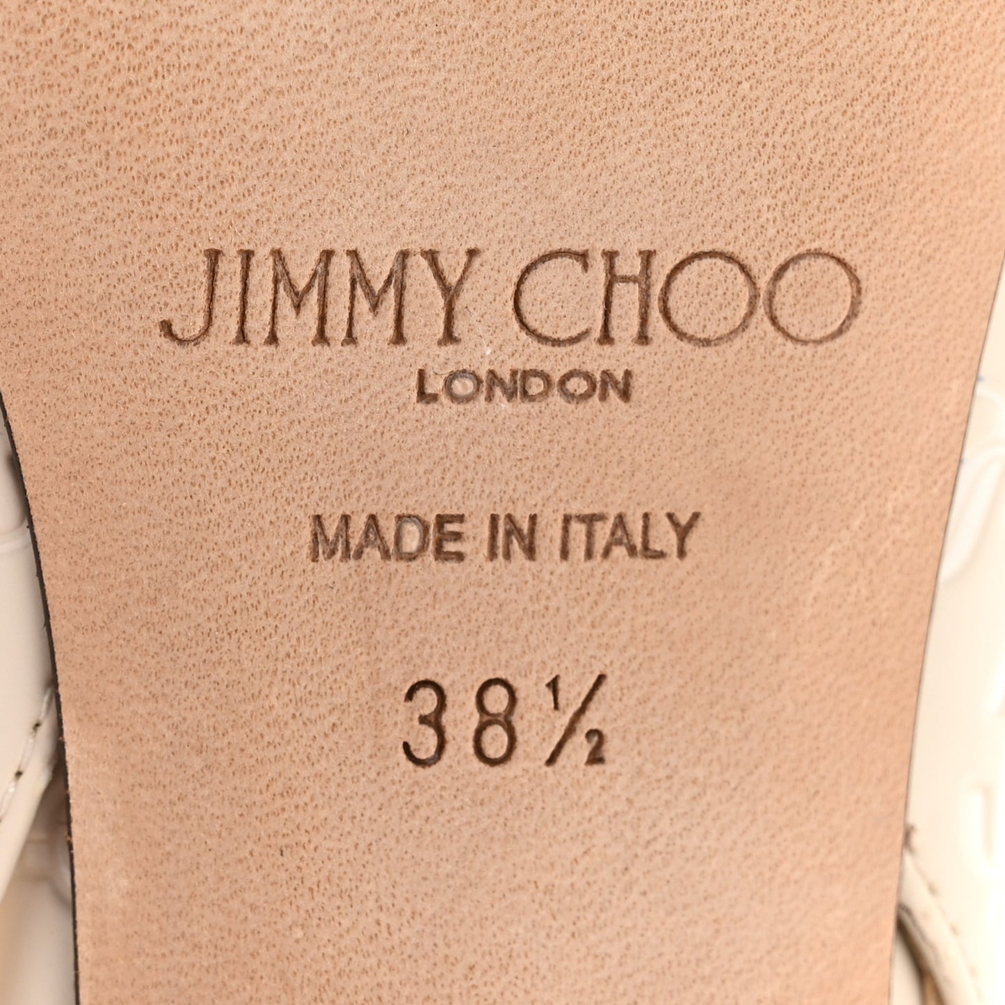Patent Logo Embossed Liya 65 Pumps 38.5 Nude