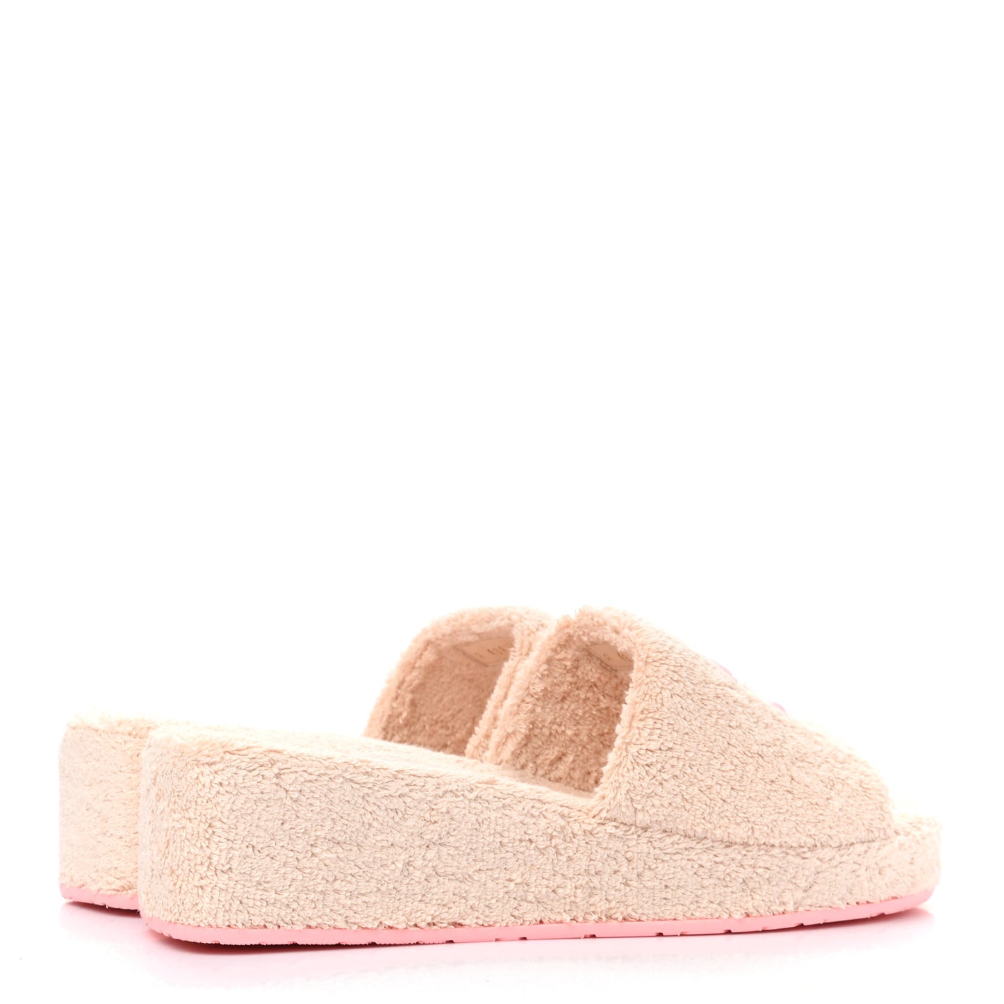 Terry Cloth CC Wedge Sandals 40 Pink