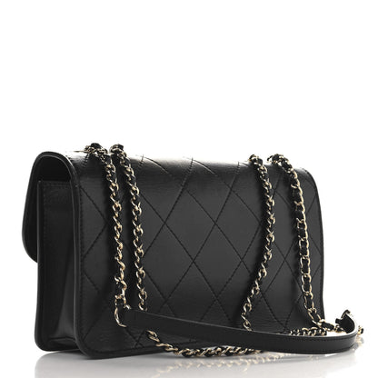 Chanel Lambskin Stitched Quilted Flap Black 3 of 11
