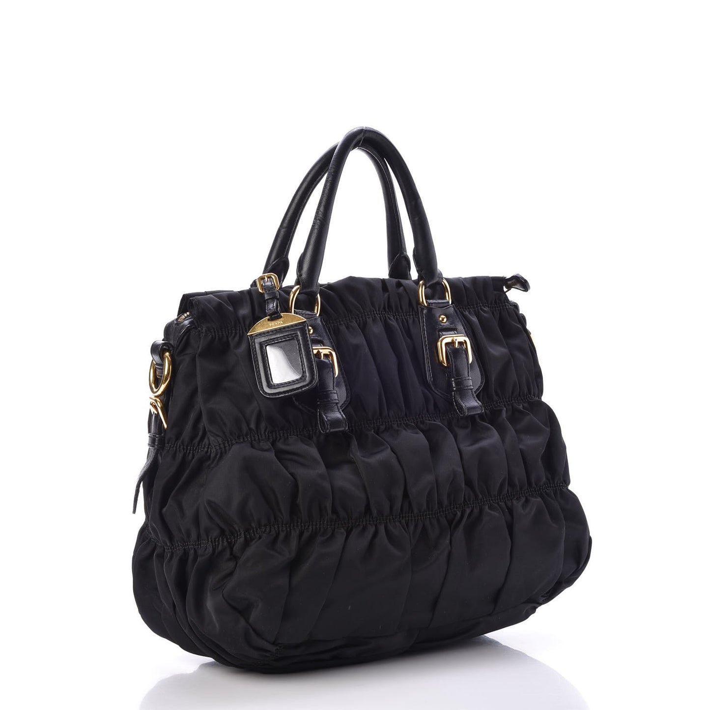 Tessuto Nylon Gaufre Tote Black