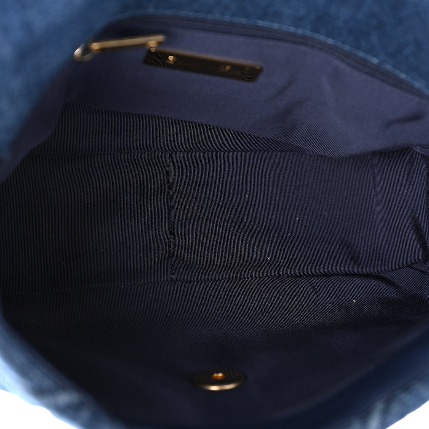 Denim Quilted Medium Chanel 19 Flap Blue