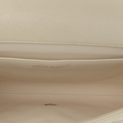 Chanel Pearly Caviar Quilted Clutch With Chain Flap Dark White 5 of 11