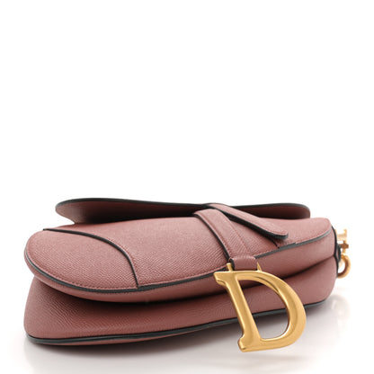 Christian Dior Grained Calfskin Saddle Bag With Strap Rust 4 of 10