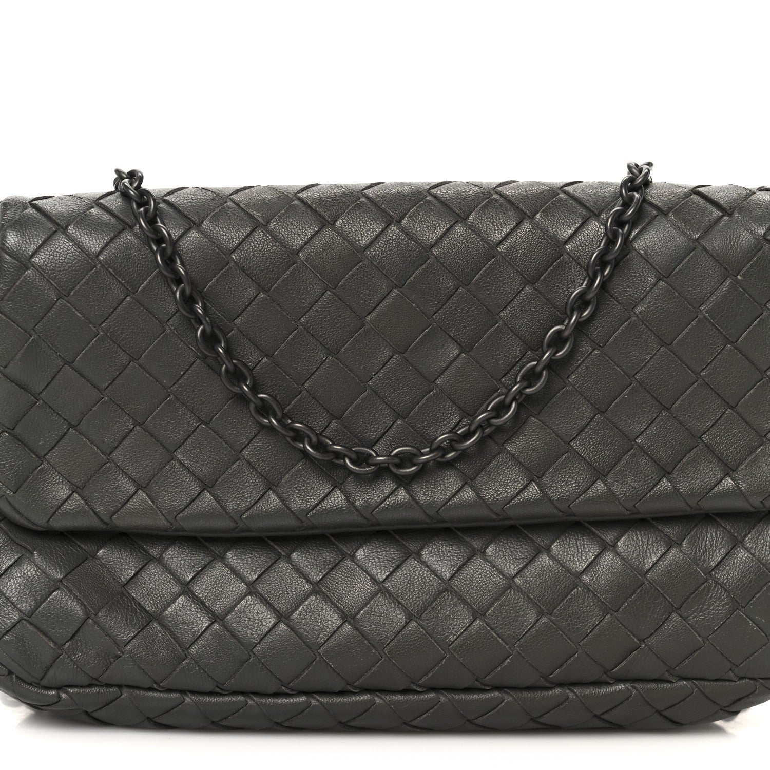 Bottega Veneta Nappa Intrecciato Small Chain Crossbody Light Grey 10 of 12