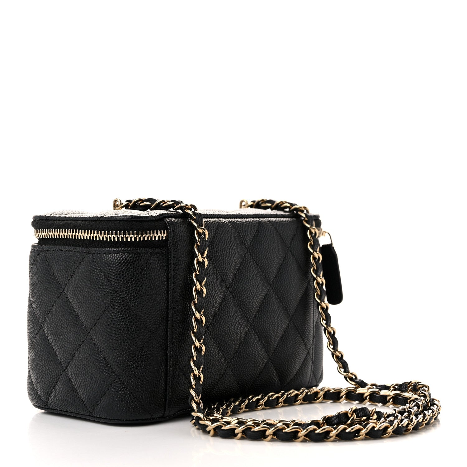 Chanel Caviar Quilted Small Vanity Case With Chain Black 3 of 10