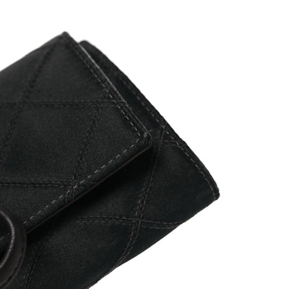 Chanel Satin Quilted Jewelry Roll Case Black 10 of 10
