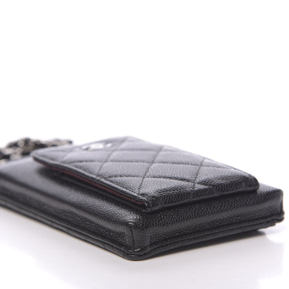 Chanel Caviar Quilted Zip Phone Case Black 11 of 14