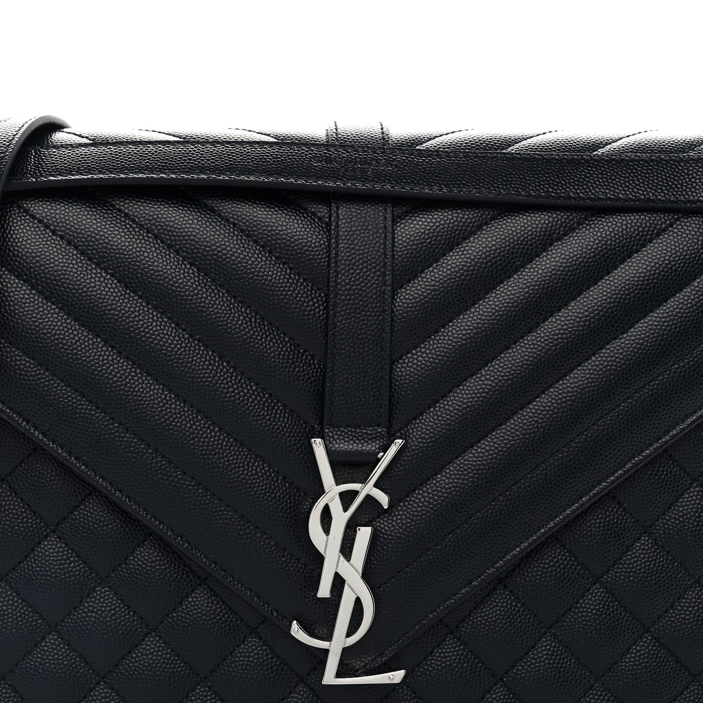 Grain De Poudre Large Tri-Quilt Monogram Satchel Deep Marine