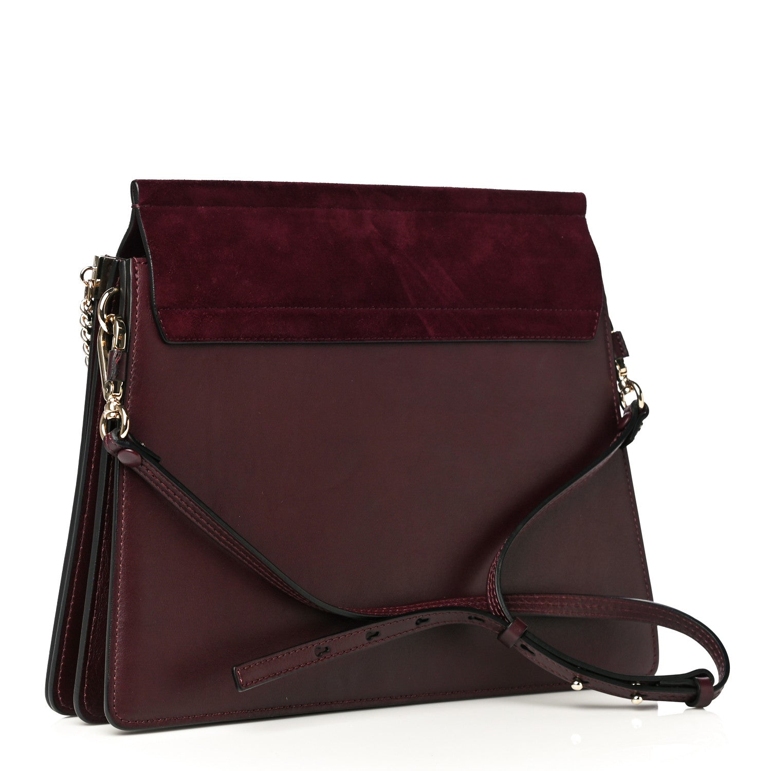 Chloe Calfskin Suede Medium Faye Shoulder Bag Intense Violine 2 of 21