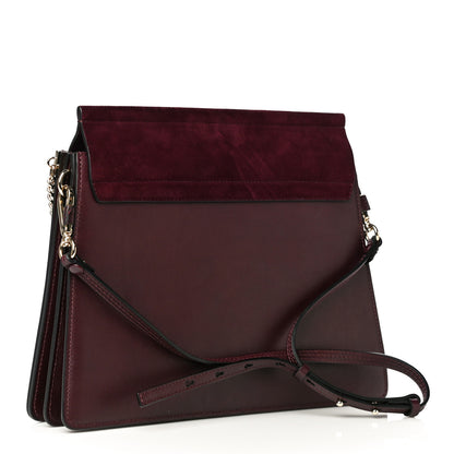 Chloe Calfskin Suede Medium Faye Shoulder Bag Intense Violine 2 of 21