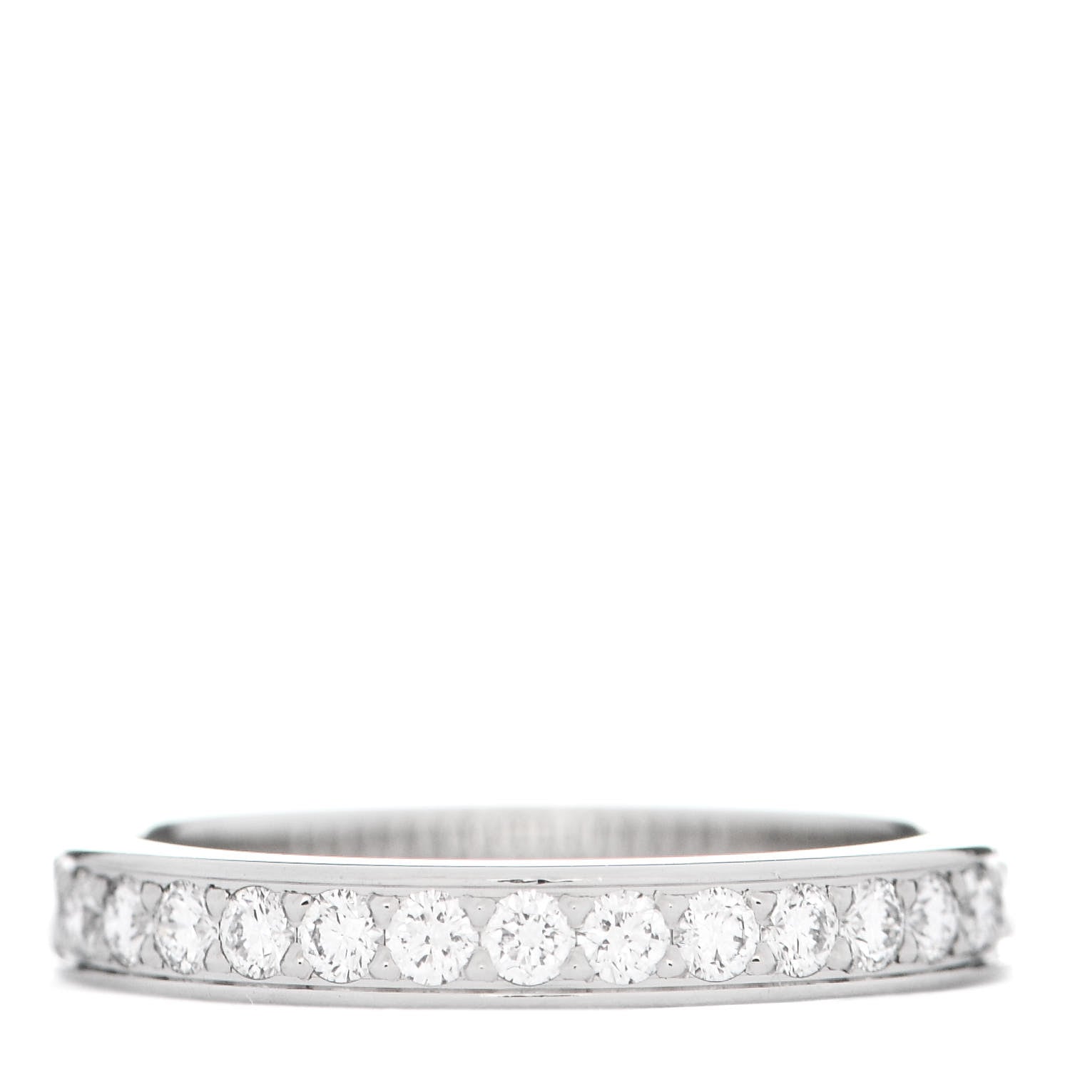 Cartier Platinum Diamond 1895 Wedding Band Ring 45 3.25 1 of 5